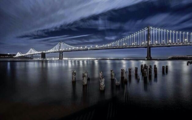 Not the Golden Gate Bridge. Bay Bridge. Look at me, please look at me.
