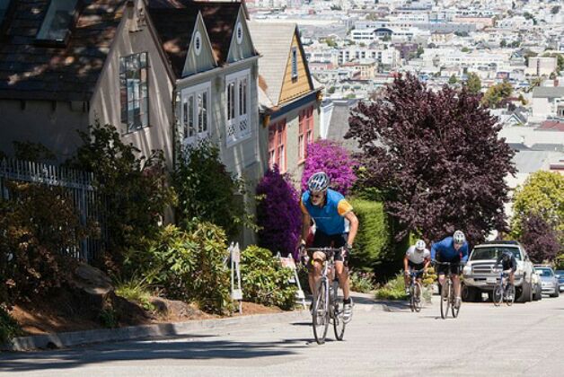 Cycling the hills of San Francisco