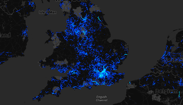 Follow the snake. A data visualisation of the Dunwich Dynamo from Strava