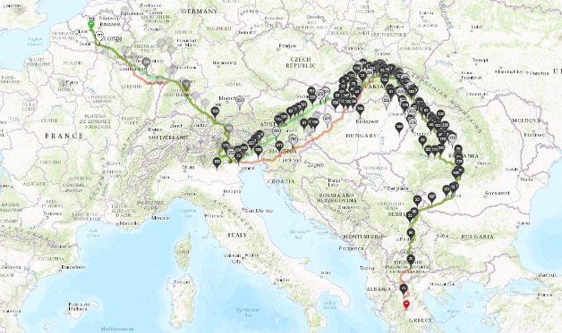 Transcontinental Race Dotwatchers Map (TCR)